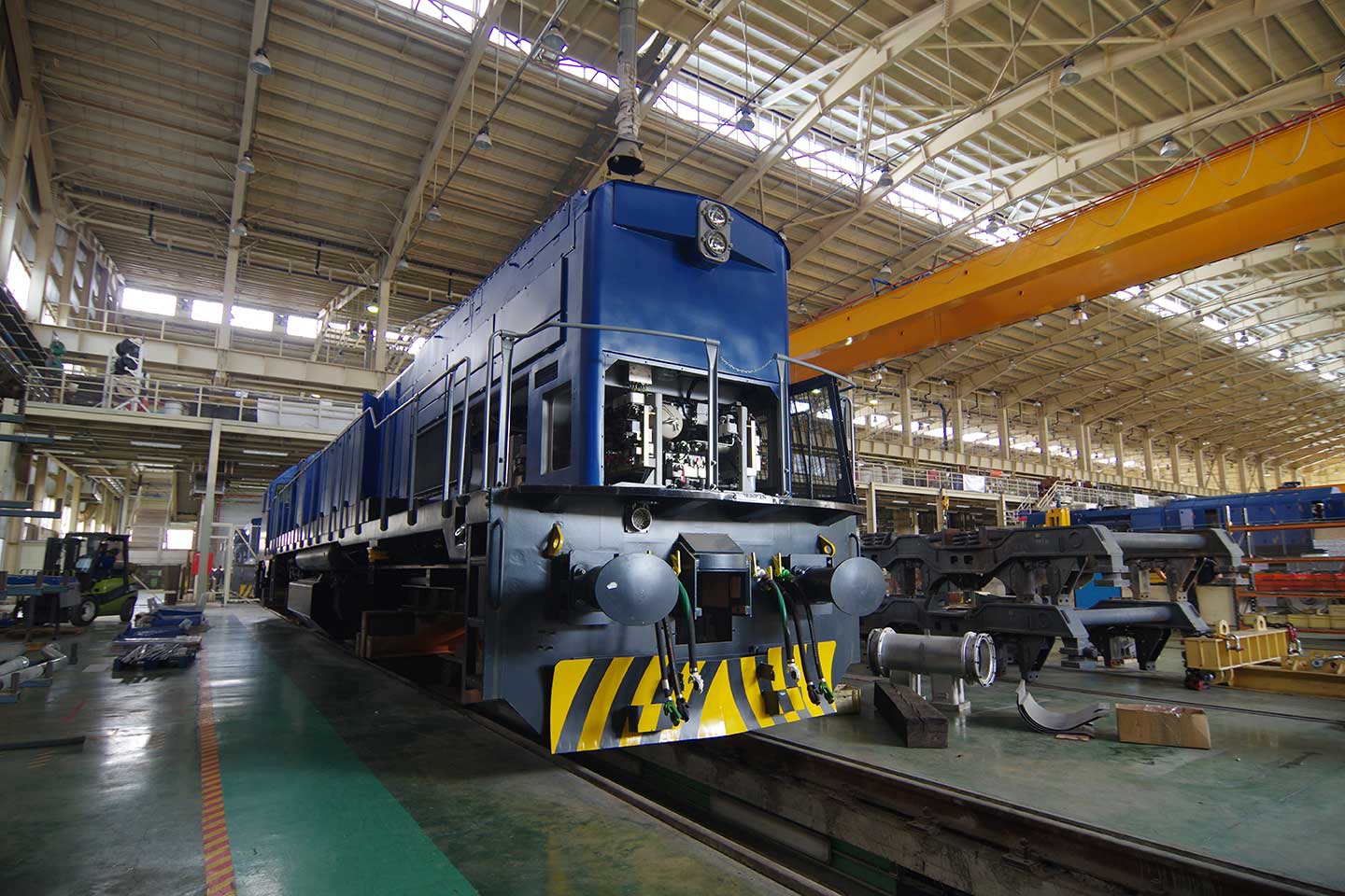 Zugwagon in der Produktion